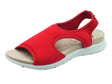 ENVAL Soft ENVAL Soft 3769122 Tess Giada Rosso Sandali per Donna in tessuto elasticizzato zeppa bassa Rosso