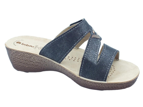 InBlu InBlu GL000035 Nero Ciabatte per Donna con strappo e sottopiede soft Nero