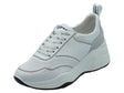 Igi&Co Igi&Co 3663300 Bianco Sneakers per Donna in pelle traforata con lacci e zeppa alta Bianco