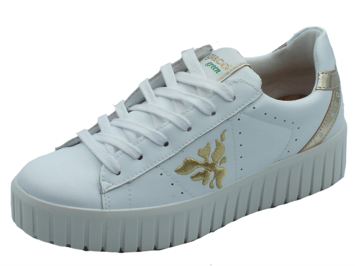 Igi&Co Igi&Co Green 3665311 Pelle Bianco Sneakers per Donna in pelle con lacci Bianco