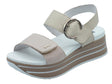 Igi&Co Igi&Co 3678166 Nabuk Cipria Sandali per Donna in pelle con zeppa alta doppia chiusura a strappo Cipria