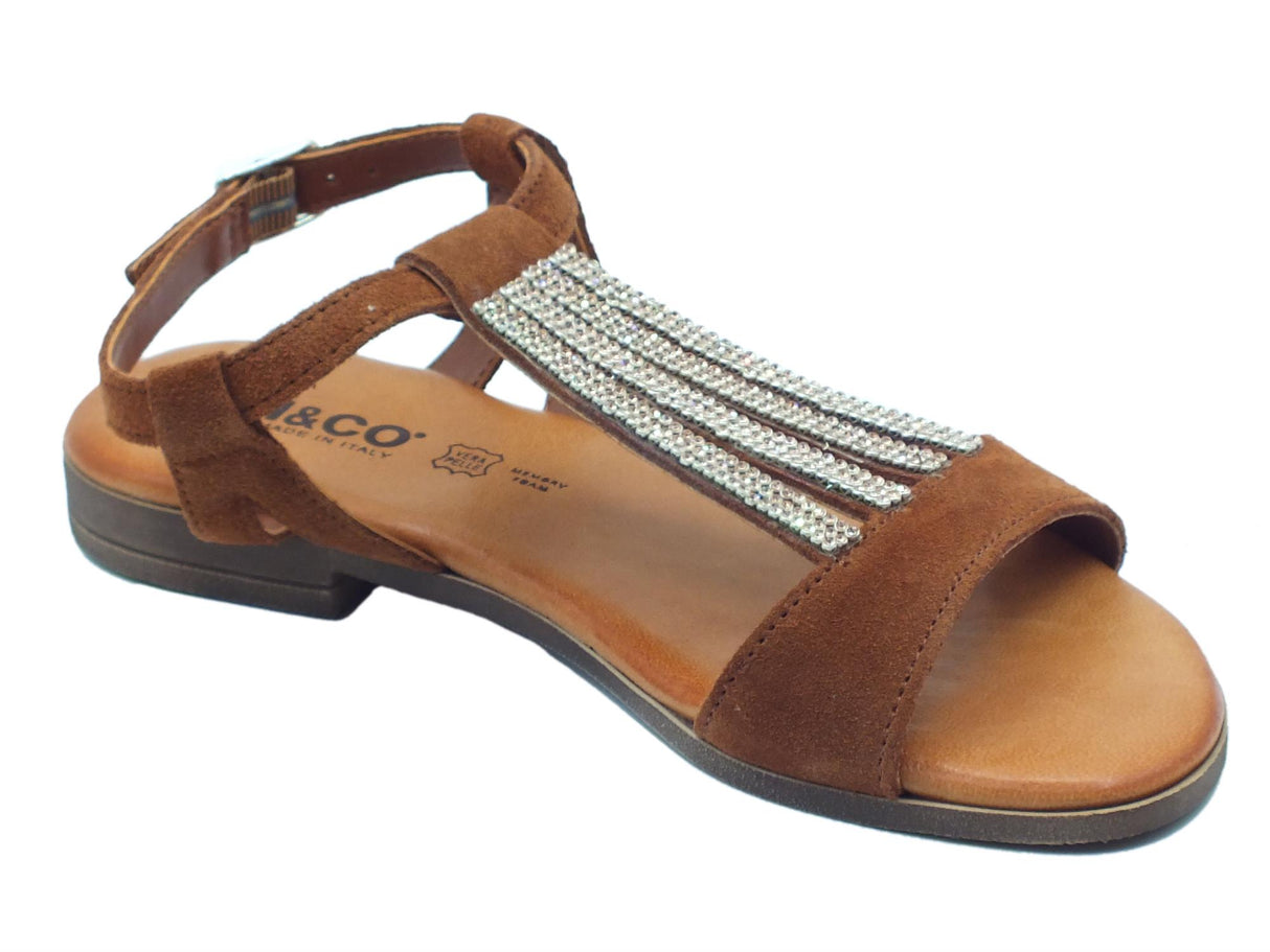 Igi&Co Igi&Co 3683522 Scamosciato Cuoio Sandali per Donna in nabuk con tacco basso Cuoio