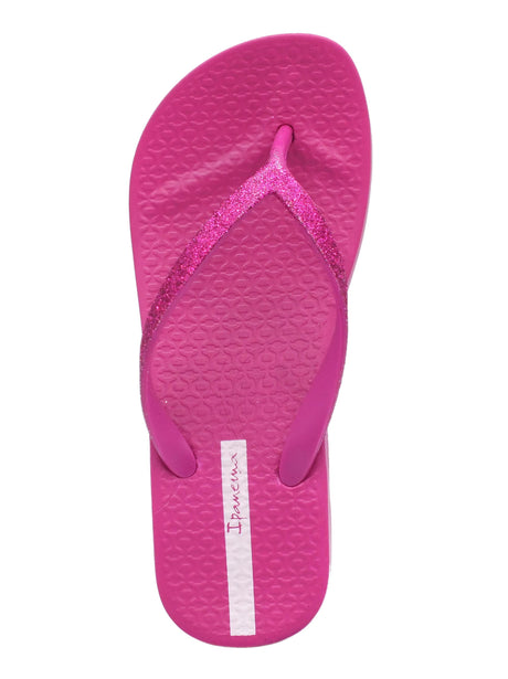 Ipanema Ipanema 83386 Mesh Chic Plat Fem Pink Infradito per Donna in gomma con glitter e zeppa bassa Pink