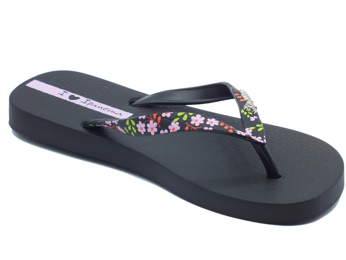 Ipanema Ipanema 83443 Duna Fem Black Infradito per Donna in gomma con zeppetta bassa Black