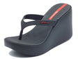 Ipanema Ipanema 83444 Aloha Fem Black Infradito per Donna in gomma con zeppa alta Black
