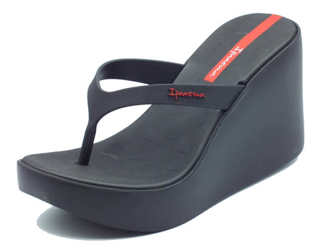 Ipanema Ipanema 83444 Aloha Fem Black Infradito per Donna in gomma con zeppa alta Black