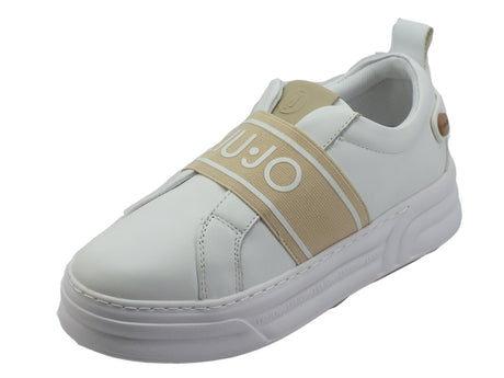 LIU JO LIUJO BA3011 Cleo White Sneakers moda per Donna in pelle bianca White