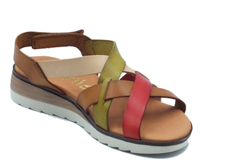 Marila Marila Betiana 1554 Multiavellana Sandali per Donna in pelle con zeppa bassa Multiavellana