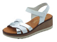 Marila Marila 1746 Cata Plata Bianco Sandali per Donna in pelle zeppa media con stretch Bianco