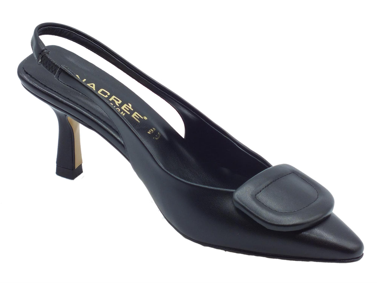 Nacrèe Nacrèe 396033 Cap Nero Sandali eleganti per Donna a punta tacco alto Cap Nero