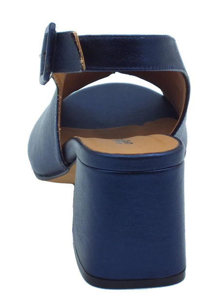 Melluso Melluso N622D Melissa Abyss Sandali per Donna in pelle con tacco alto e fibbiona Abyss