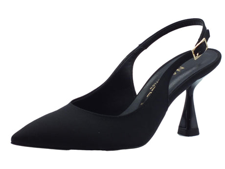 Nacrèe Nacrèe 2164K032 Raso Nero Sandali eleganti per donna tacco alto Raso Nero