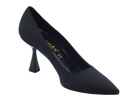 Nacrèe Nacree 2164K001 Raso Nero Decolte a punta per Donna elegante tacco alto Raso Nero