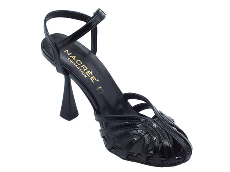 Nacrèe Nacrèe 4858006 Vern Nero Sandali eleganti per Donna in vernice con tacco alto vern nero