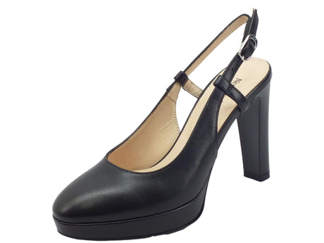 Nero Giardini NeroGiardini E307110DE Nappa Pandora Nero Sandalo per Donna in pelle tacco alto e plateau Pandora Nero