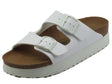 Papillio Papillio 1018581 Arizona Grooved White Sandali per Donna con doppia fibia Grooved White