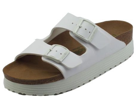 Papillio Papillio 1018581 Arizona Grooved White Sandali per Donna con doppia fibia Grooved White