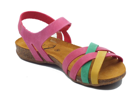 Sabatini Sabatini 4610 Crazy Multi L Ingrid Sandali per Donna in pelle con chiusura a strappo multicolore