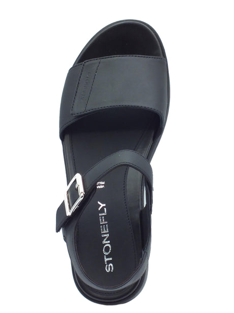 Stonefly Stonefly Sandali zeppa alta Donna 110207 Aqua III Nappa Black pelle nero Black