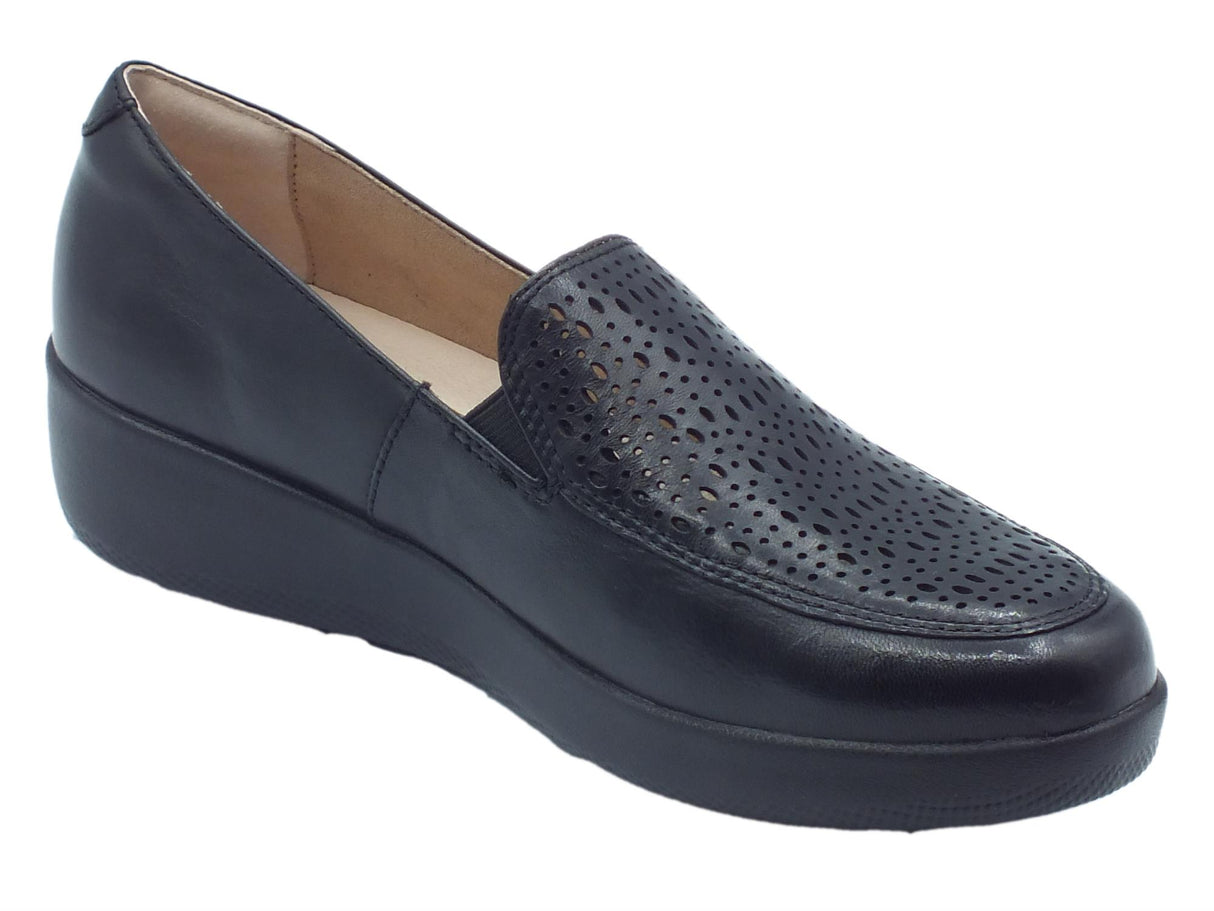 Stonefly Stonefly 218962 Paseo Nappa Black Mocassini confort per Donna in pelle con elastici Black