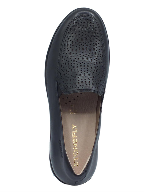 Stonefly Stonefly 218962 Paseo Nappa Black Mocassini confort per Donna in pelle con elastici Black