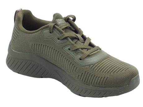Skechers Skechers 117378 Bobs Squad Air Close Encounter Olive Scarpe Sportive per Donna in tessuto Olive