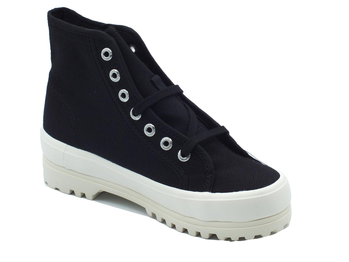 Superga Superga 2341 Alpina Black Scarponcini sportivi per Donna in tessuto nero Black