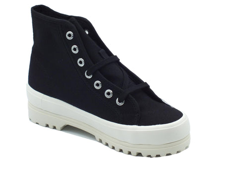 Superga Superga 2341 Alpina Black Scarponcini sportivi per Donna in tessuto nero Black