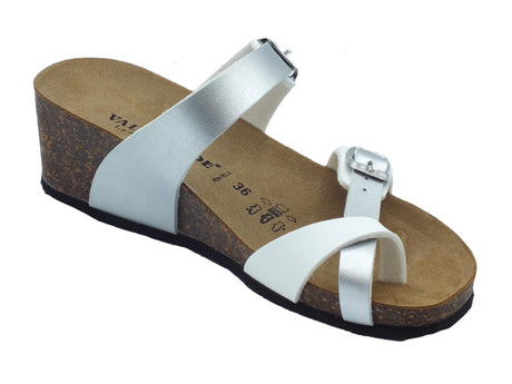 Valleverde Valleverde Infradito zeppa bassa Donna VG1395P Bianco sintetico bianco Bianco