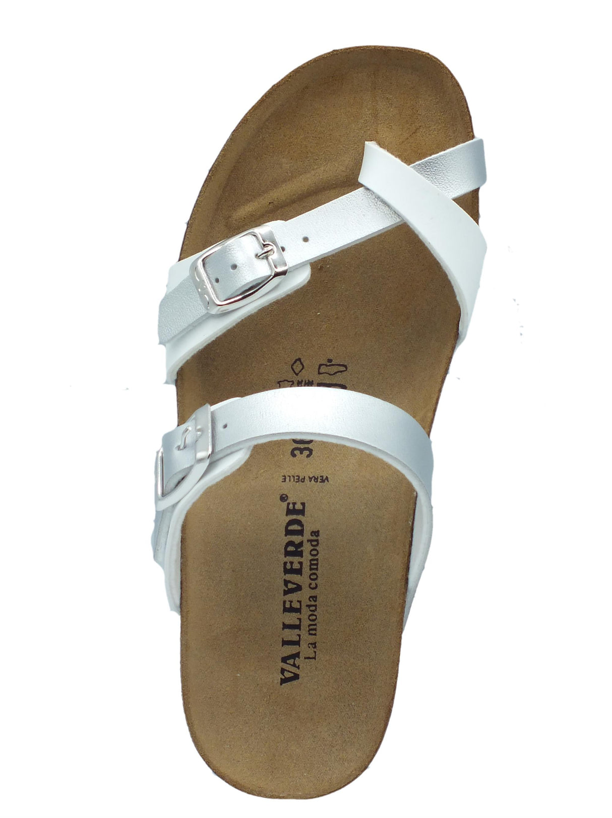 Valleverde Valleverde Infradito zeppa bassa Donna VG1395P Bianco sintetico bianco Bianco