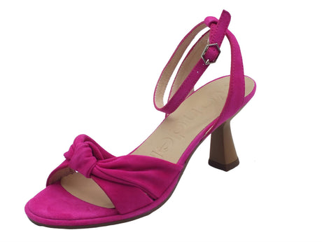 Wonders Wonders F-8105 Ante Orchid Sandali eleganti per Donna in nabuk fuxia con tacco alto fuxia