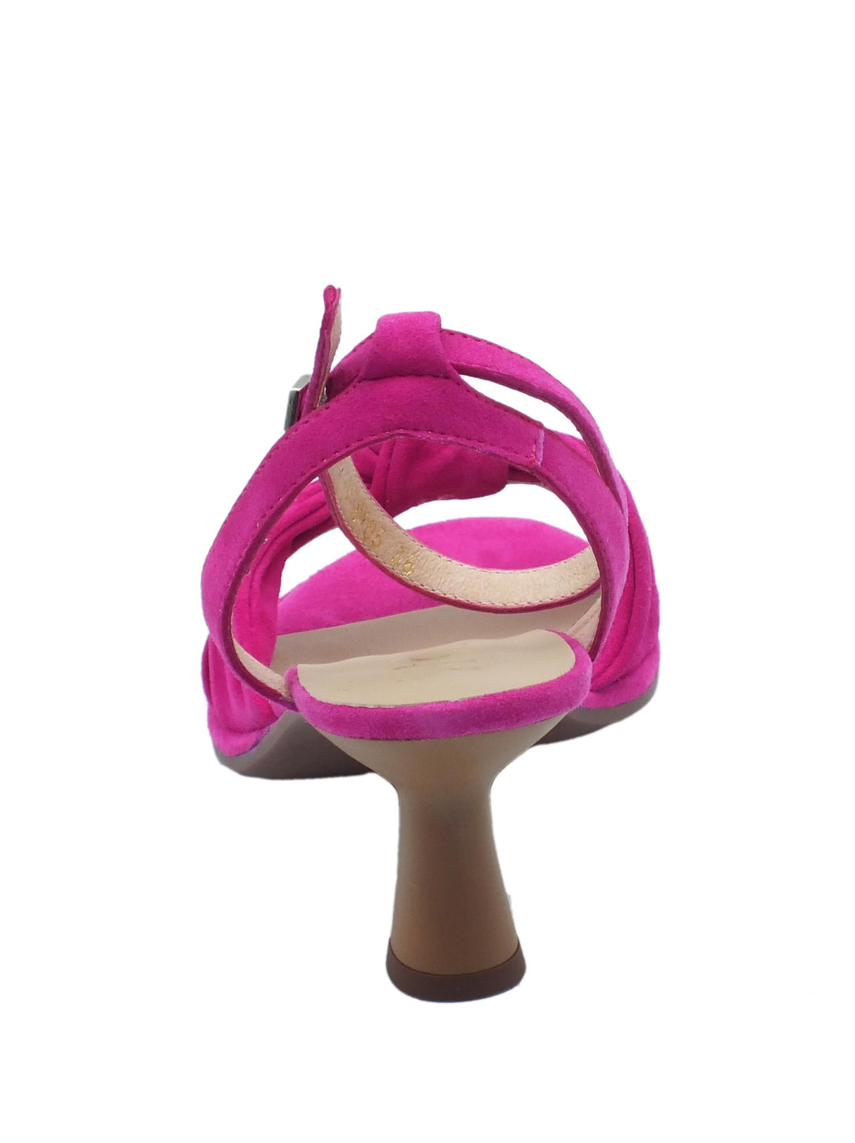 Wonders Wonders F-8105 Ante Orchid Sandali eleganti per Donna in nabuk fuxia con tacco alto fuxia