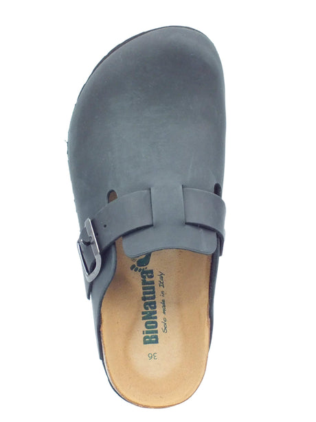 BioNatura BioNatura 11 Vegas Imb Crazy Nero Sandali per Donna in pelle ingrassata zeppa bassa Nero