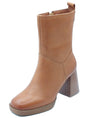 Carmela Carmela 161205 Camel Tronchetti per Donna in pelle con tacco alto e lampo Camel
