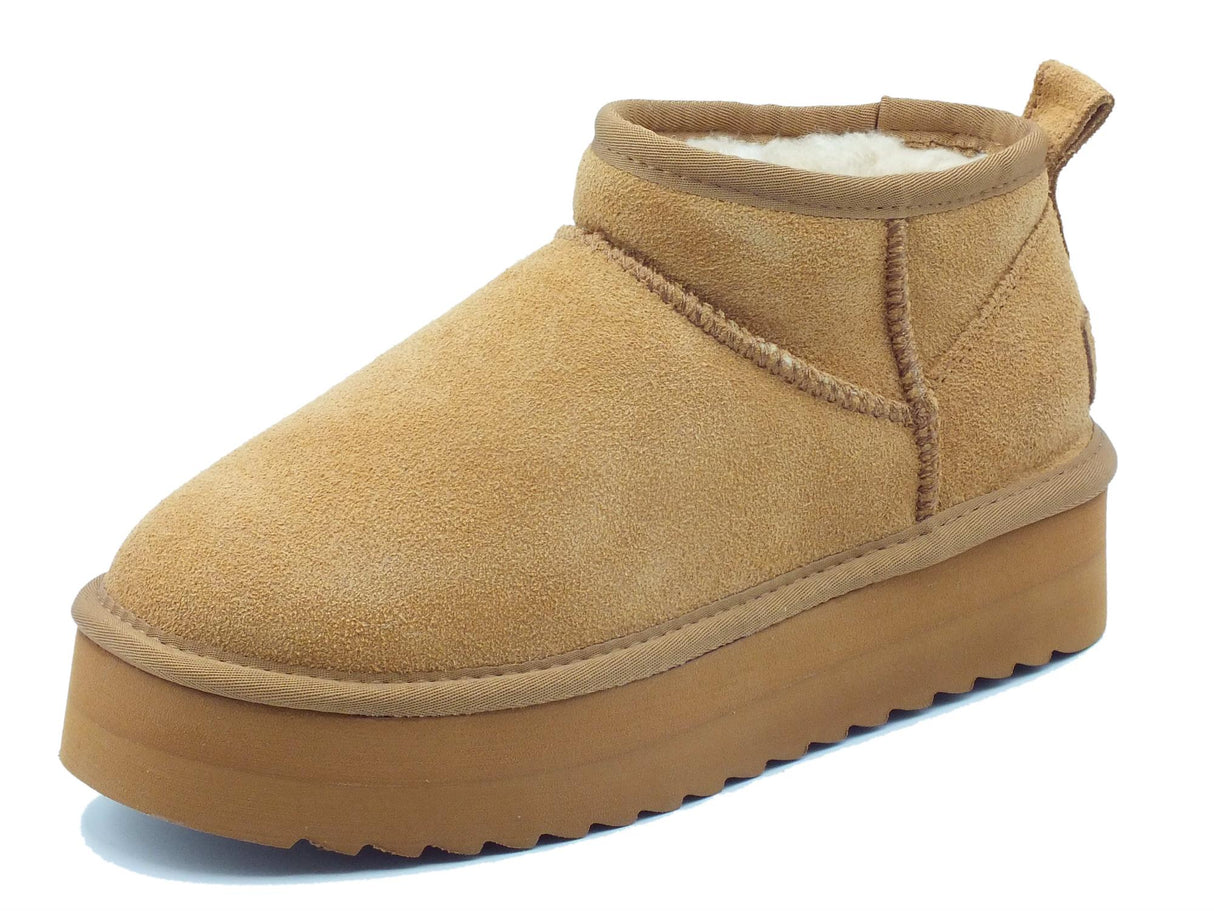 Colors of California Colors of California HC.YWPLA01 Tanganica mammuttini per Donna in nabuk con pile zeppa alta Tanganica