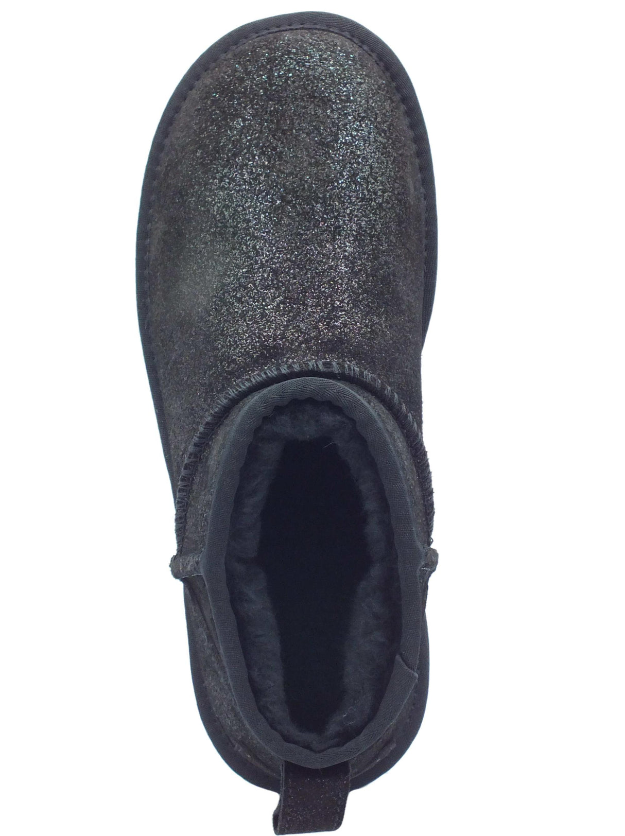 Colors of California Colors of California HC.YWPLA01GLI Nero mammuttini Donna in nabuk glitterato pile zeppa alta Nero