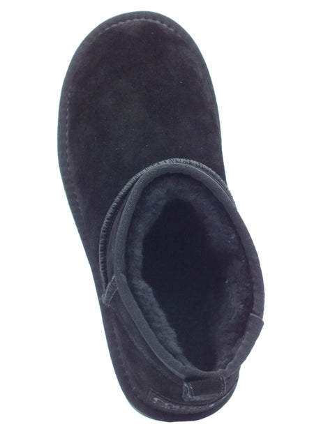 Colors of California Colors of California HC.YW078 Black mammuttini per Donna in nabuk con pile zeppa bassa Black