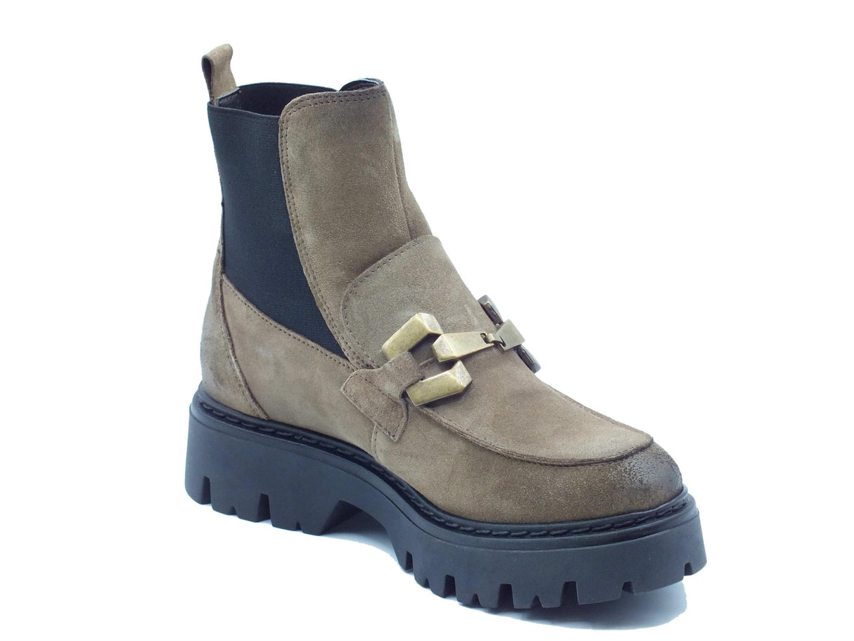 CafèNoir CAFèNOIR FM6012 Noce Tronchetti per Donna in nabuk con elastico Noce