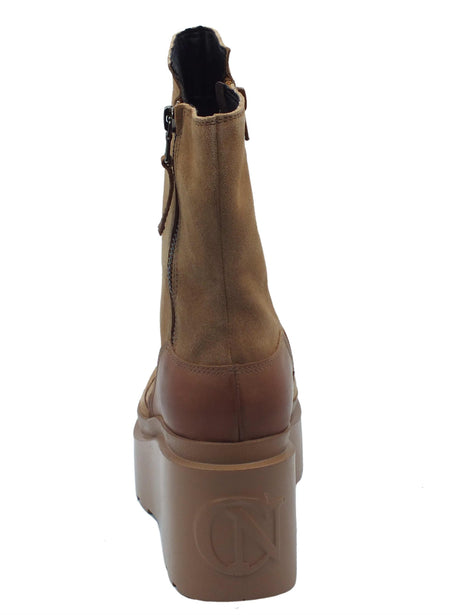 CafèNoir CAFèNOIR HB6102 Tabacco Stivali Donna in nabuk con lampo e zeppone Tabacco