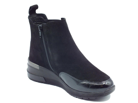 Cinzia Soft Cinzia Soft IV420285 Black Tronchetti per Donna in nabuk con lampo laterale Black