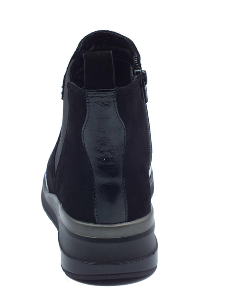 Cinzia Soft Cinzia Soft IV420285 Black Tronchetti per Donna in nabuk con lampo laterale Black