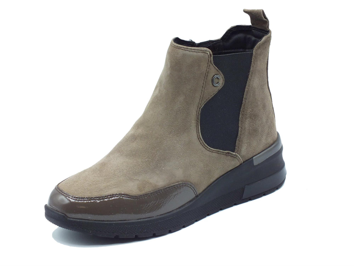 Cinzia Soft Cinzia Soft IV420285 Visone Tronchetti per Donna in nabuk con lampo laterale Visone