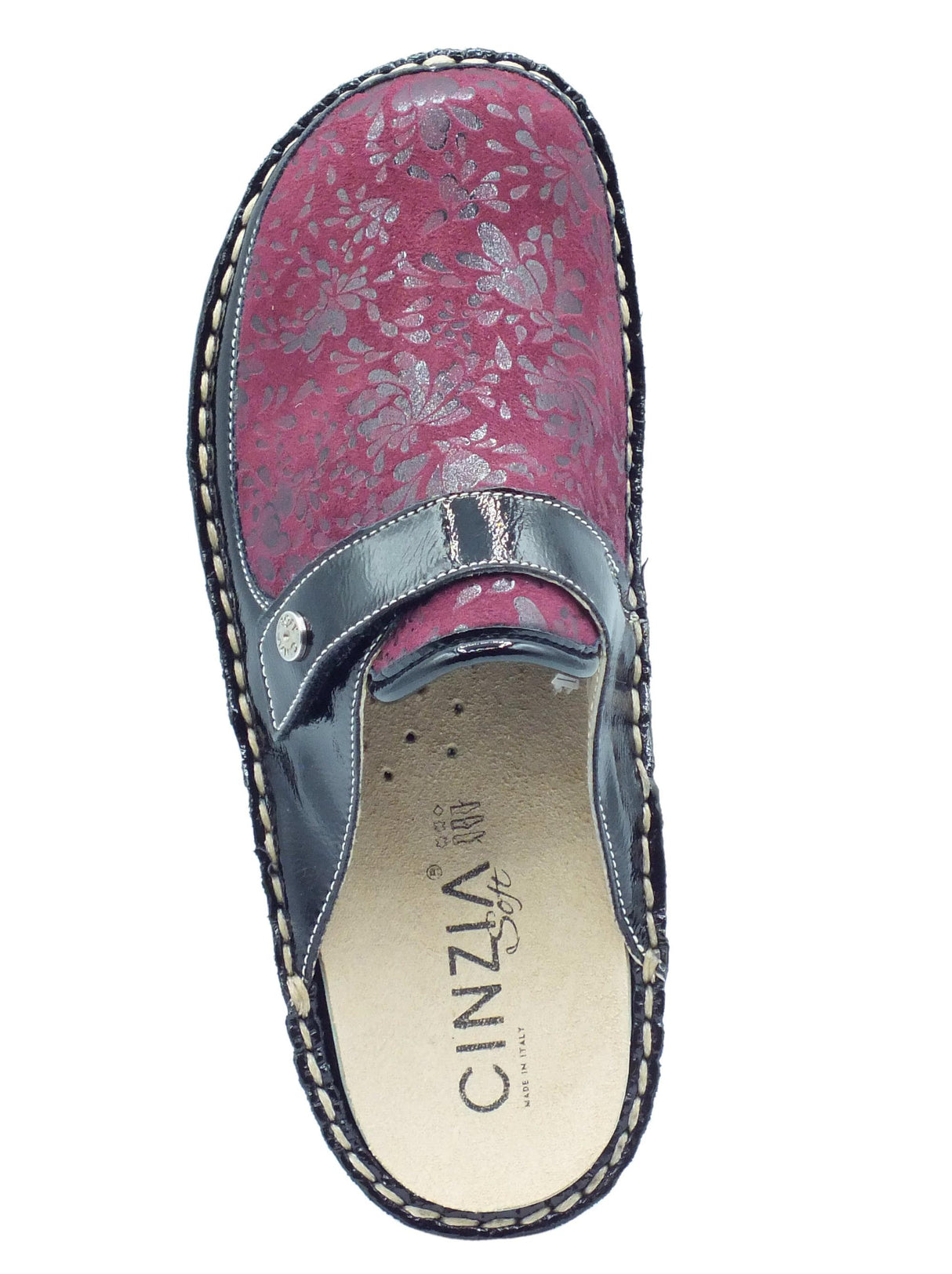 Cinzia Soft Cinzia Soft IM2977 Bordò Pantofole per Donna in pelle e tessuto elasticizzato con stretch Bordò