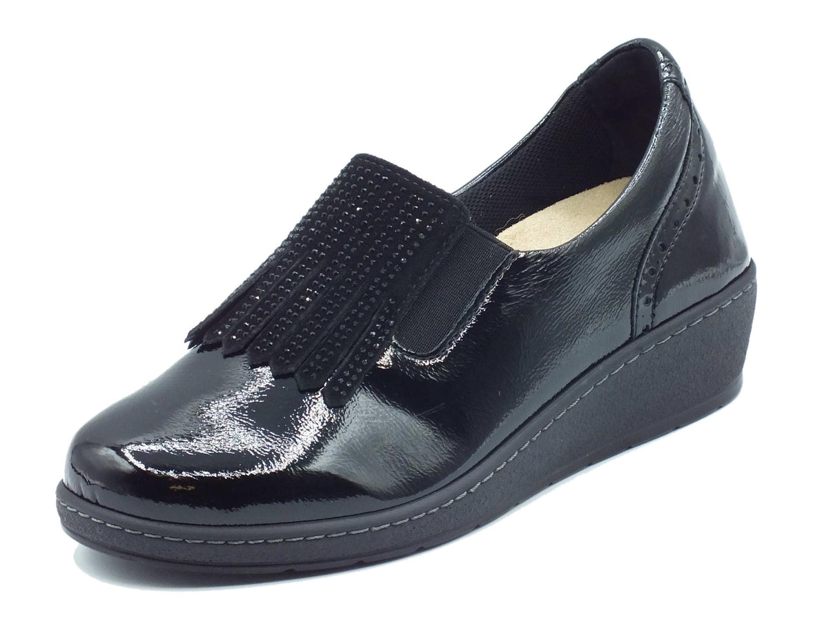 Cinzia Soft Cinzia Soft IM51162D Nero Mocassini per Donna in pelle verniciata con sottopiede estraibile Nero