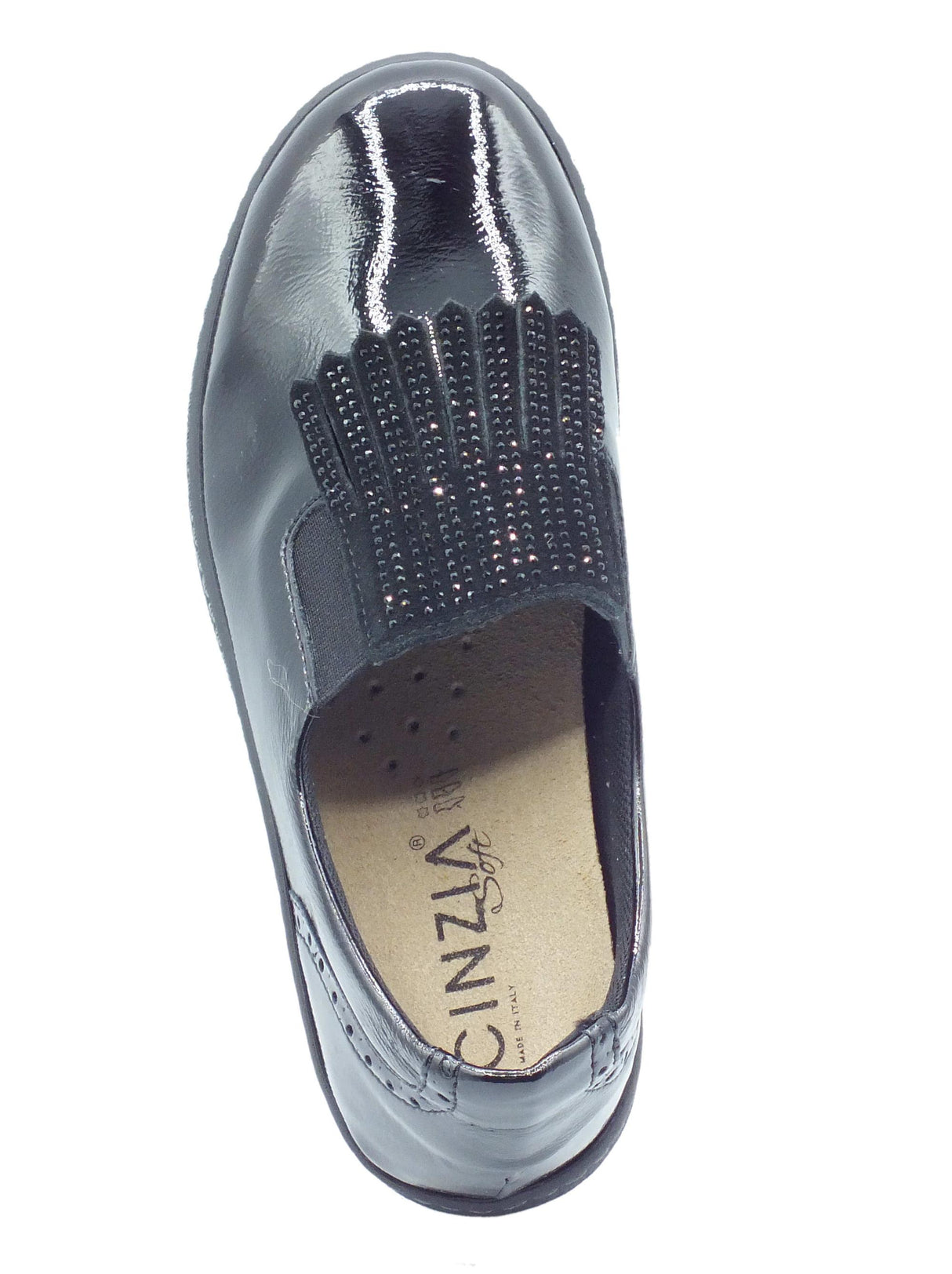 Cinzia Soft Cinzia Soft IM51162D Nero Mocassini per Donna in pelle verniciata con sottopiede estraibile Nero