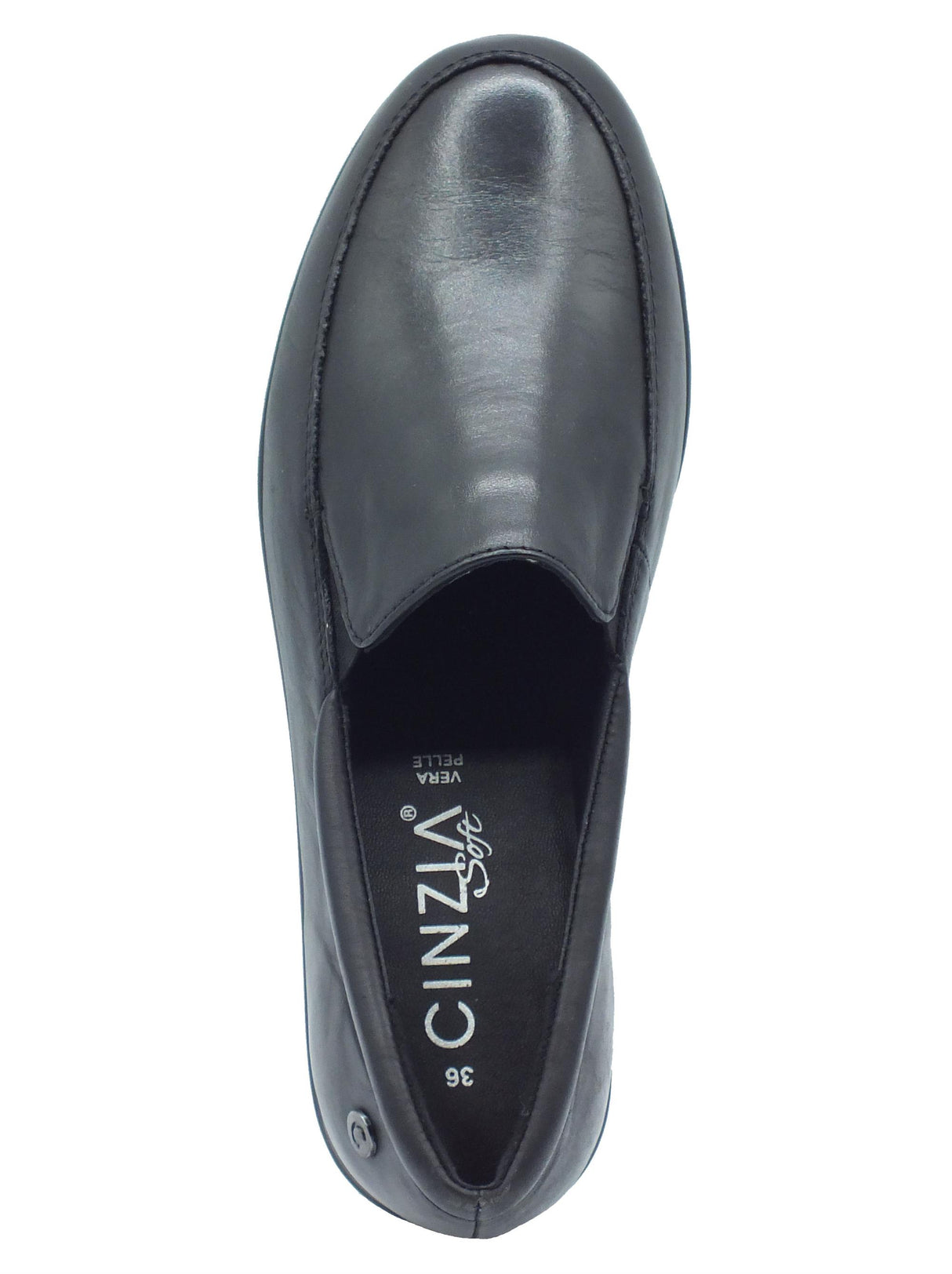 Cinzia Soft Cinzia Soft IV1117854 Black Mocassini per Donna in pelle con zeppa bassa Black