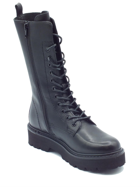 CULT CULT CLW332400 Slash Black Anfibi per Donna in pelle modello paracadutista Black