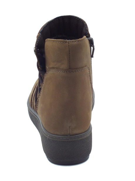 ENVAL Soft ENVAL Soft 4777922 Nabuk Canyon Fango Tronchetti per Donna in nabuk con lampo zeppa media Fango