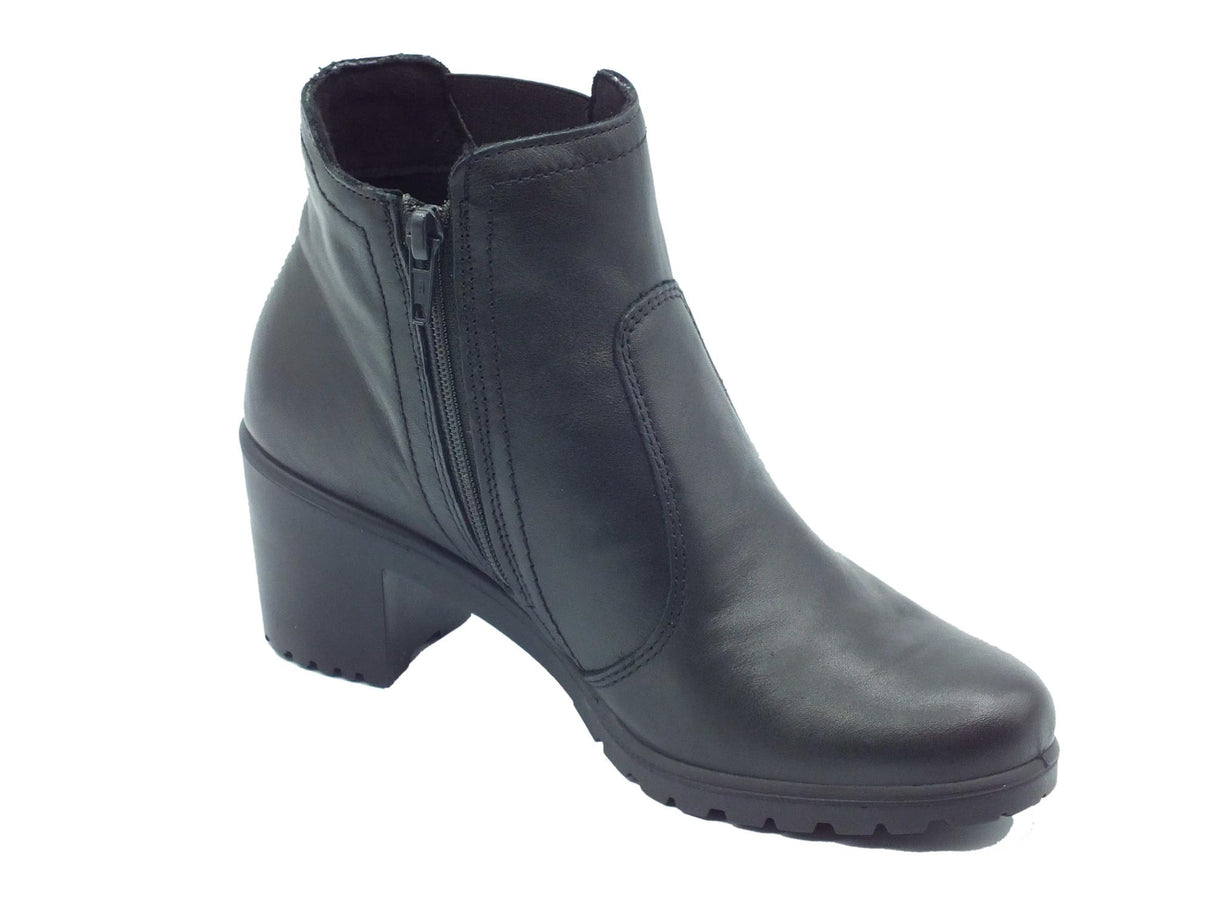 ENVAL Soft ENVAL Soft 4751700 Nappa Soft Nero Tronchetti per Donna in pelle con lampo tacco medio Nappa Soft Nero