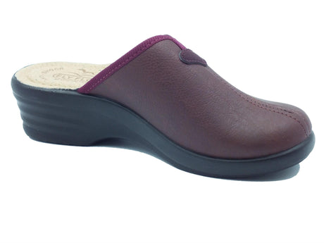 FlyFlot Fly Flot L8 870 2E Afragola Prugna Pantofole per Donna con sottopiede anti-shock in pelle Prugna
